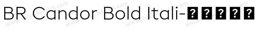 BR Candor Bold Itali字体转换